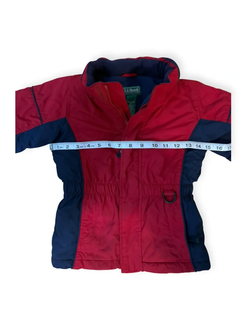 L.L. Bean Boy’s Thinsulate Parka Red/Navy Full Zip Size 4T Hidden Hood